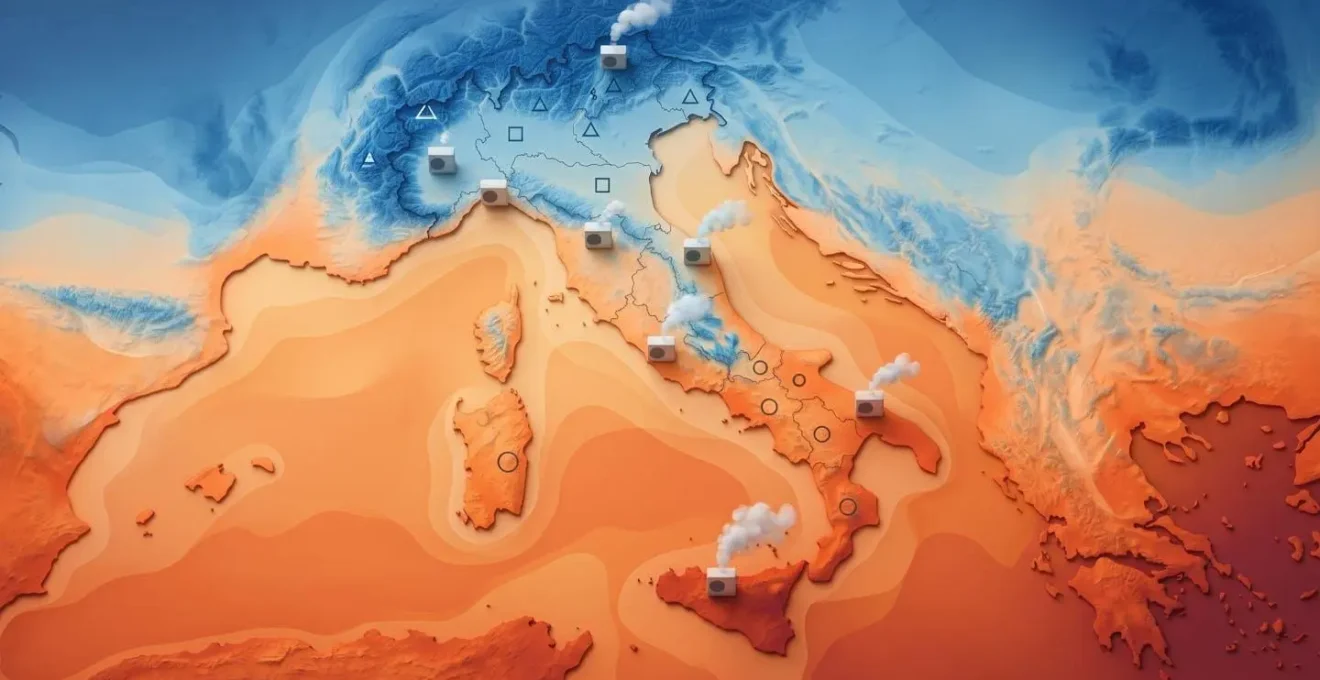 Mappa termica dell'Italia con zone climatiche e valori SCOP differenziati per regione